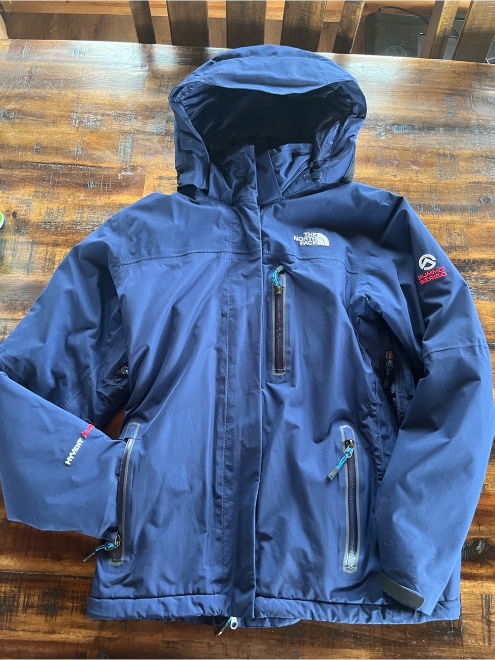 The North Face Navy Blue Waterproof Hooded Jacket